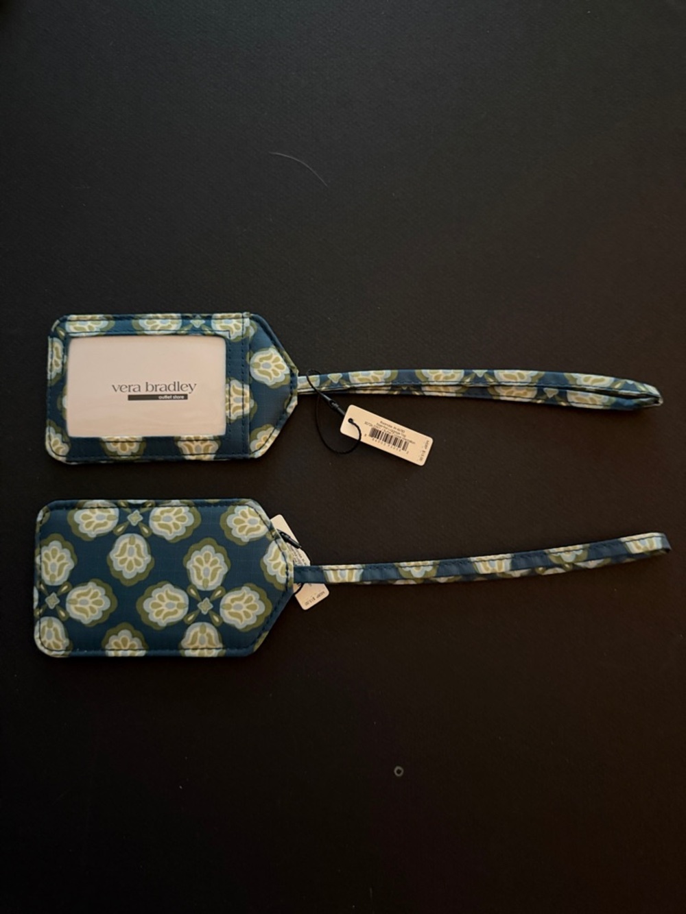 Vera Bradley Butter Cookie Medallion Luggage Tags (Set of 2)